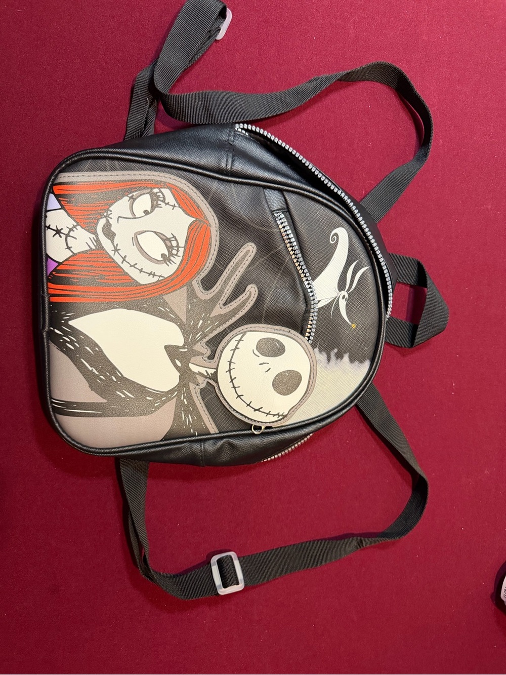 Nightmare before Christmas, Jack and Sally Mini Backpack with Front Pocket